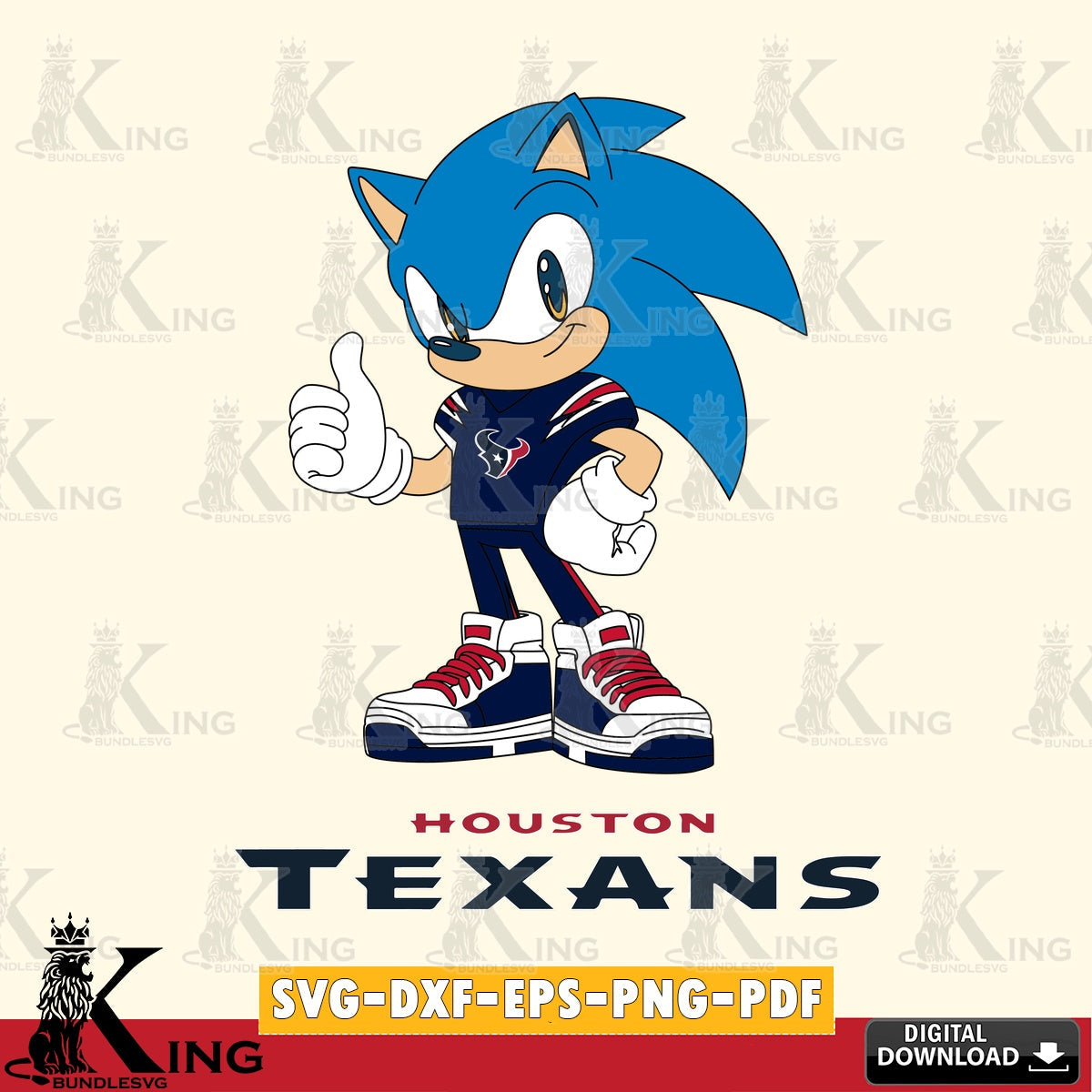 Creative design featuring Houston Texans Sonic Like Football, versatile clip art for stickers, decals, and mugs.