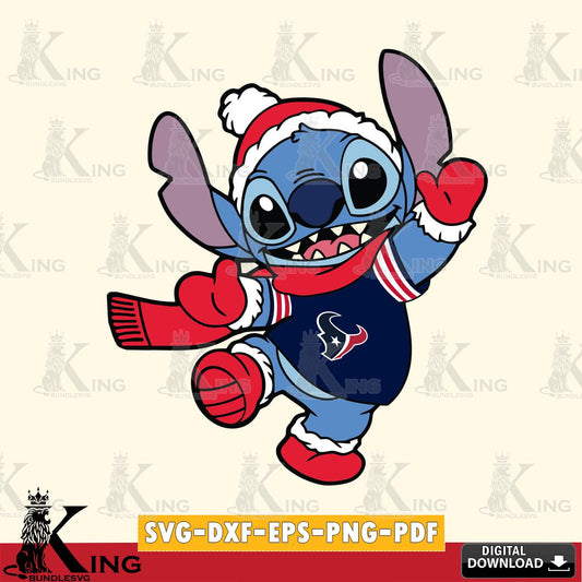Houston Texans Stitch Disney Christmas SVG, NFL for Cricut, Silhouette, Digital Download , file cut