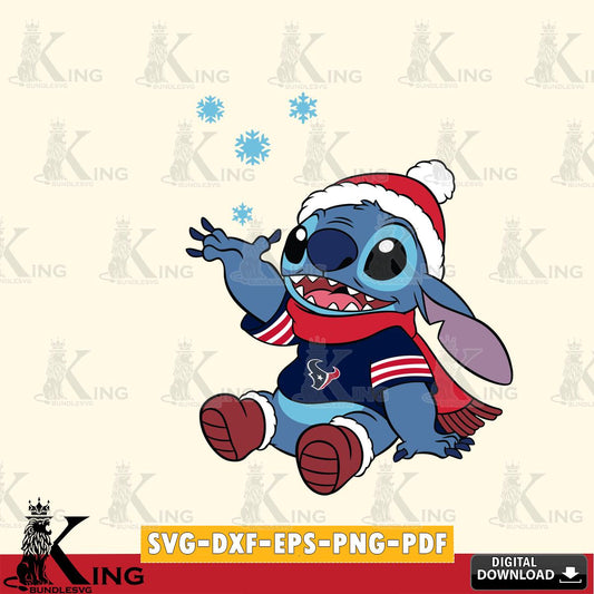 Houston Texans Stitch Wearing Winter Scarf SVG, NFL for Cricut, Silhouette, Digital Download , file cut