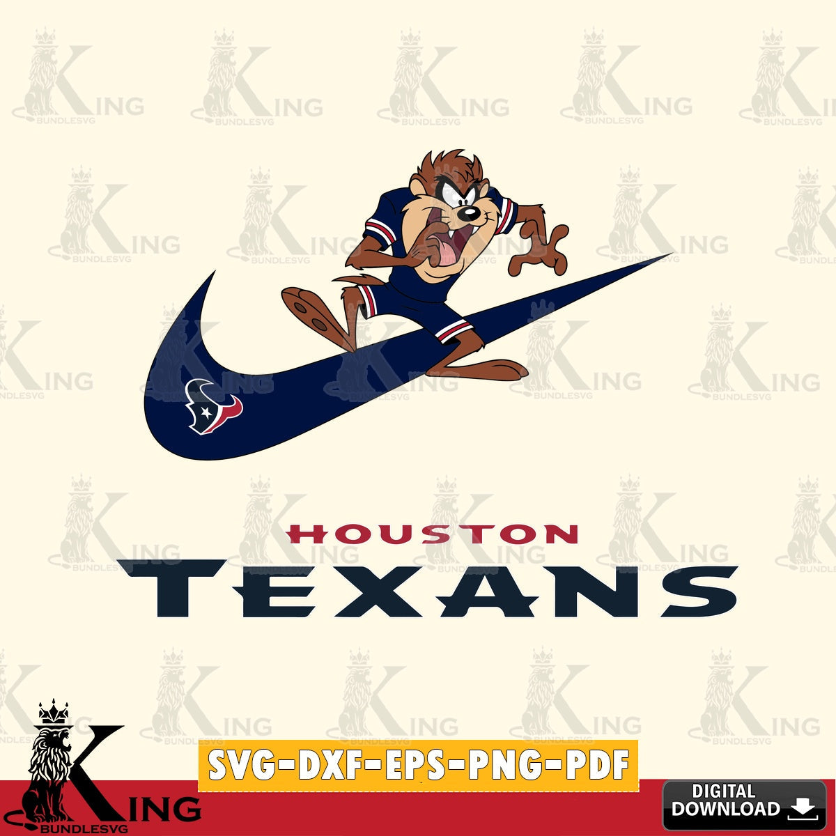Houston Texans Taz Football Nike Cut file  , Digital Download , Instant Download, Looney Tunes svg, Football svg