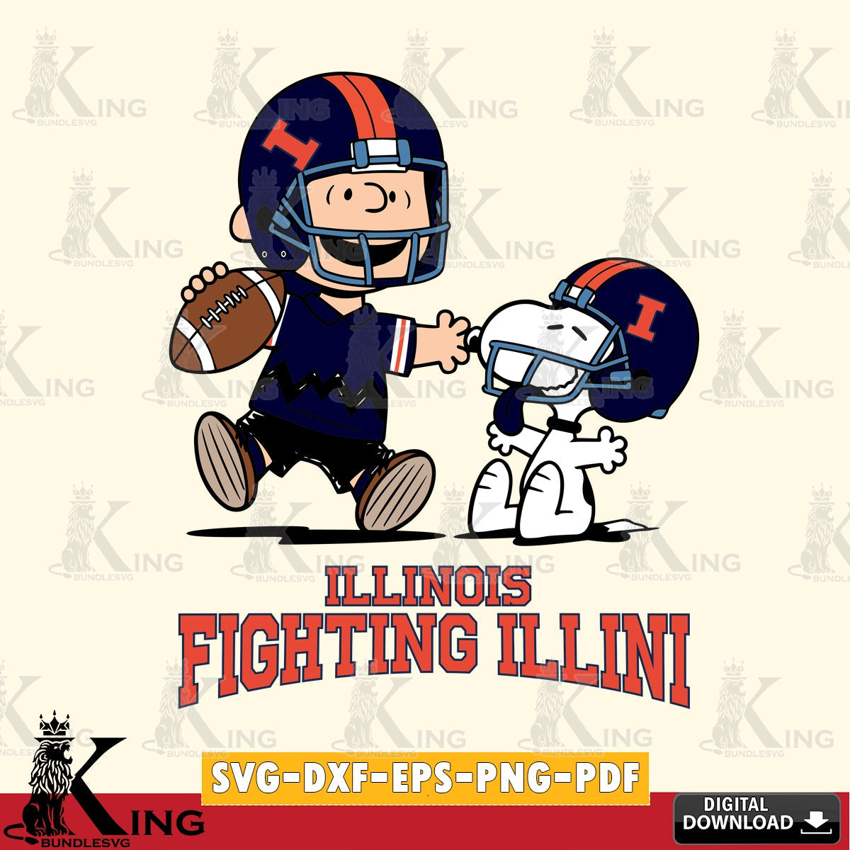 Illinois Fighting Illini Snoopy and Peanut Fun SVG, Cricut, Cut file  , Digital Download , Instant Download, Peanuts svg, NCAA svg, Football svg, Sport svg