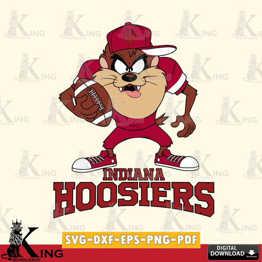 Indiana Hoosiers Đồng phục bóng đá Taz SVG file, Cut file  , Digital Download , Instant Download, Taz svg, NCAA svg