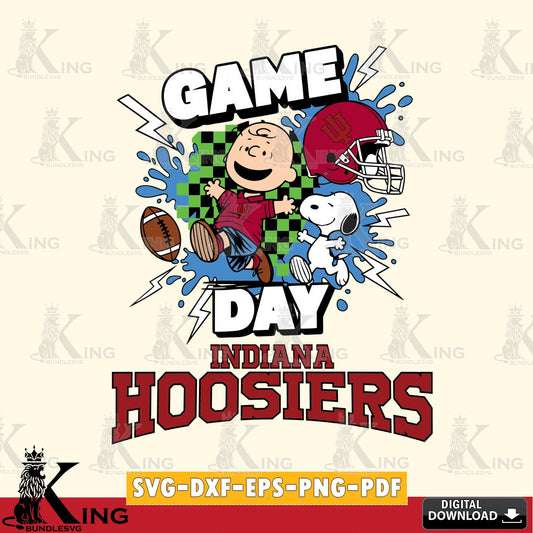 Indiana Hoosiers Game Day Peanuts SVG, Cricut, Cut file  , Digital Download , Instant Download, Peanuts svg, NCAA svg, Football svg, Sport svg