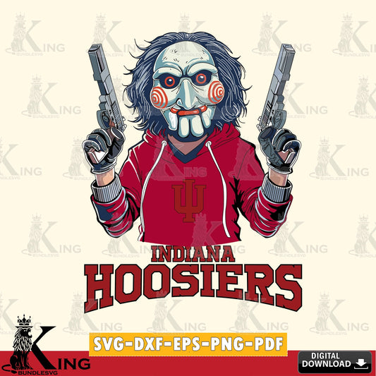 Unique artwork depicting Indiana Hoosiers Jigsaw Billy Football, versatile clip art for stickers, decals, and mugs.