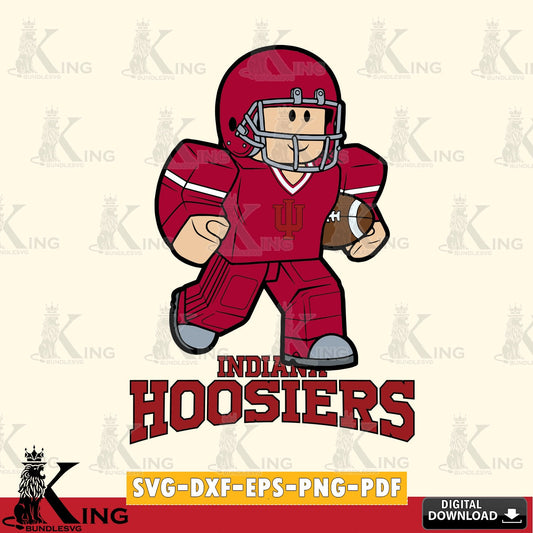 Indiana Hoosiers Roblox Player Rugby SVG file , NCAA Cricut,  File cut , Digital Download , PDF File