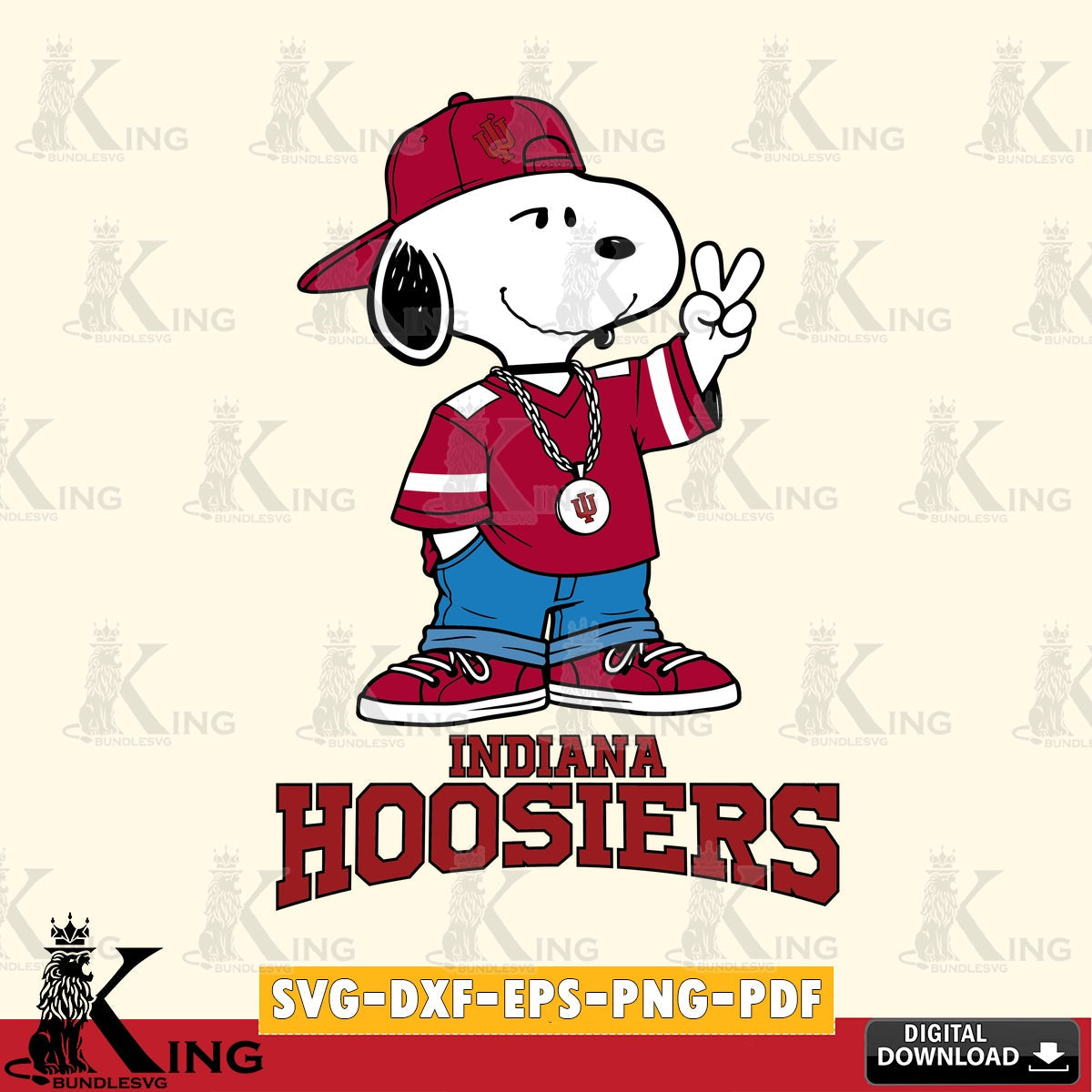 Indiana Hoosiers Snoopy Say hi SVG, Cricut, Cut file  , Digital Download , Instant Download, Peanuts svg, NCAA svg, Football svg, Sport svg