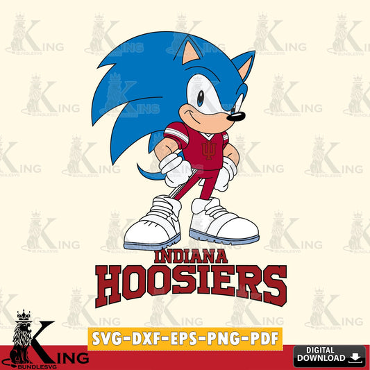 Indiana Hoosiers Sonic Football Star Mascot SVG file, Vector , Digital Download , PDF File , Instant Download