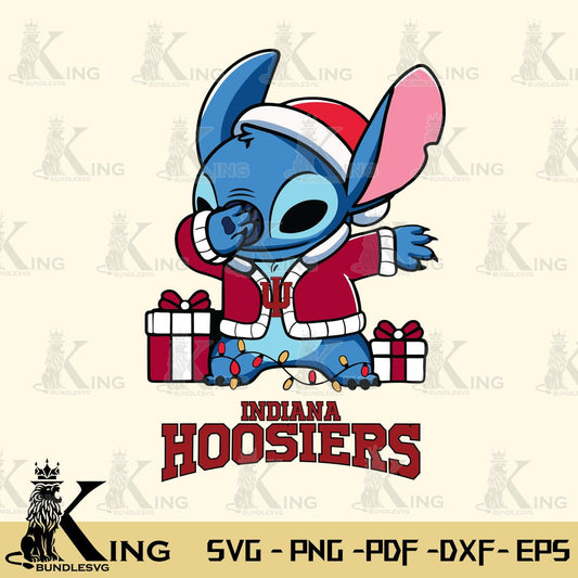 Indiana Hoosiers Stitch Merry Christmas Svg Eps Dxf Png File, Digital Download