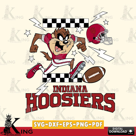 Indiana Hoosiers Taz Football Lightning SVG file, Cut file  , Digital Download , Instant Download, Taz svg, NCAA svg