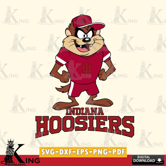 Indiana Hoosiers Taz Standing Pose SVG file, Cut file  , Digital Download , Instant Download, Taz svg, NCAA svg