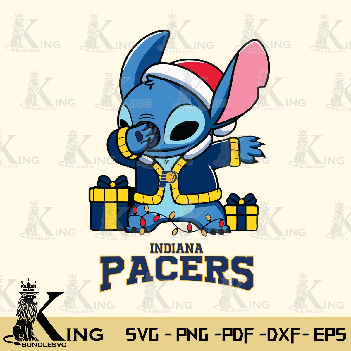 Indiana Pacers Stitch Merry Christmas Svg Eps Dxf Png File, Digital Download