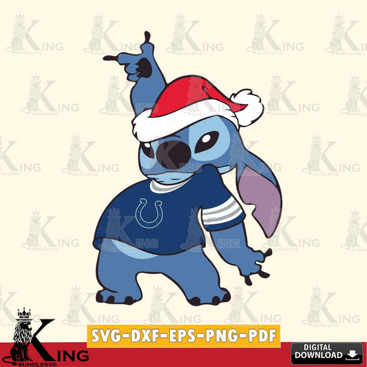 Indianapolis Colts Disney Lilo & Stitch Christmas SVG, NFL for Cricut, Silhouette, Digital Download , file cut
