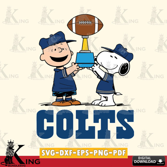 Indianapolis Colts Peanuts Football Trophy Cricut file , Cut file  , Digital Download , PDF File , Instant Download