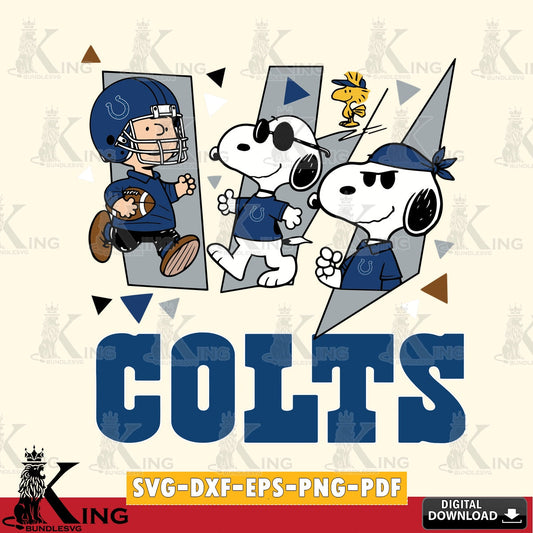 Indianapolis Colts Peanuts Joe Cool Cricut file , Cut file  , Digital Download , PDF File , Instant Download