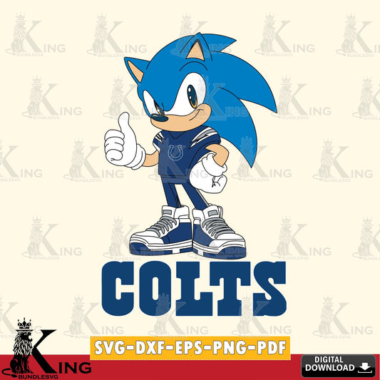 Stylish representation of Indianapolis Colts Sonic Like Football as a printable vector design for sublimation and crafts