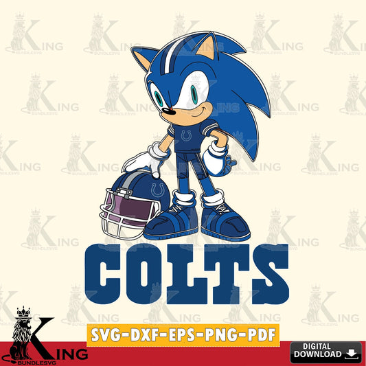 Indianapolis Colts Sonic Player Football SVG file, Vector , Digital Download , PDF File , Instant Download