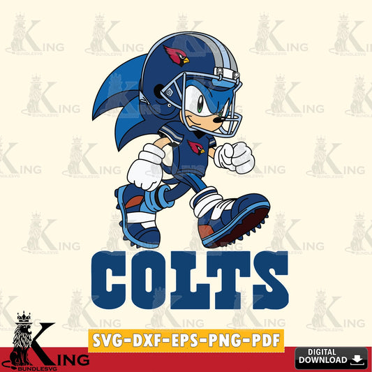 Indianapolis Colts Sonic Ready Football SVG file, Vector , Digital Download , PDF File , Instant Download