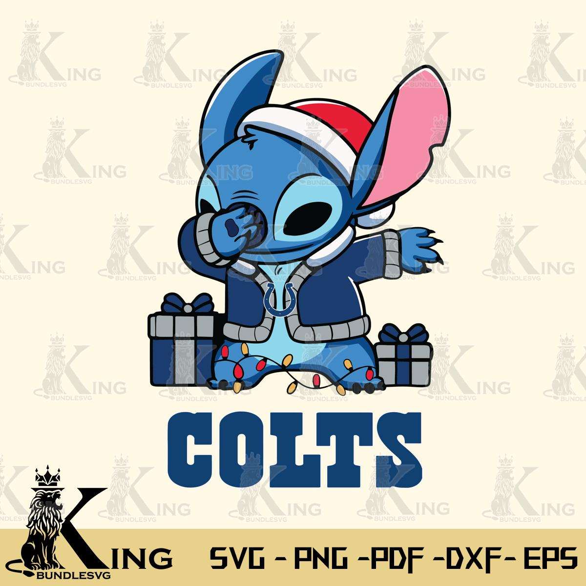 Indianapolis Colts Stitch Merry Christmas Svg Eps Dxf Png File, Digital Download