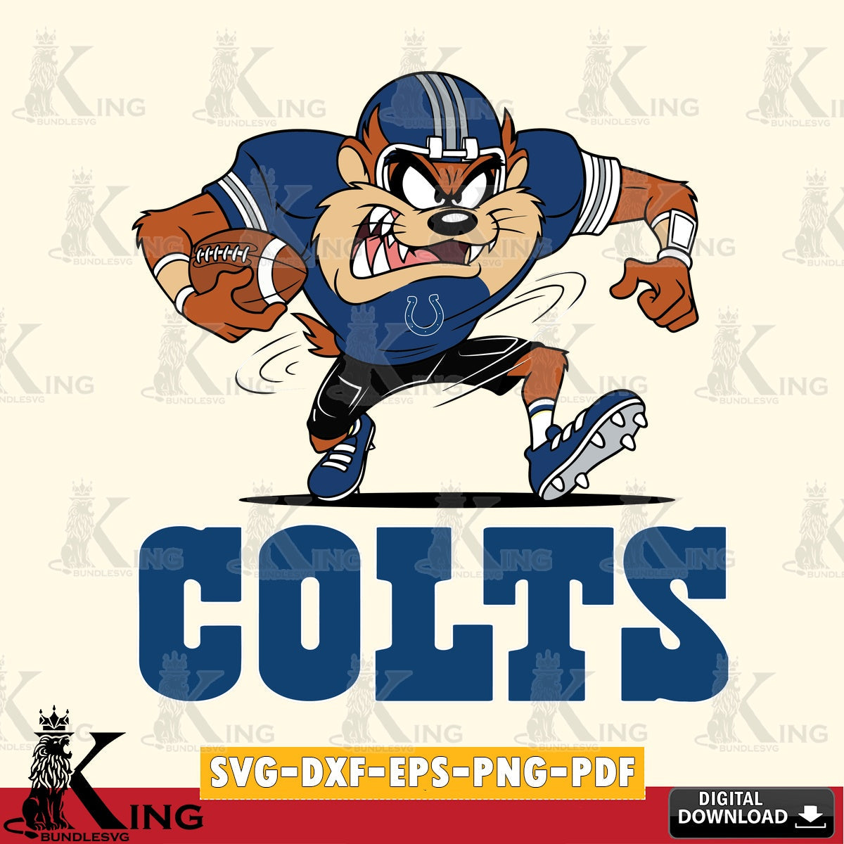 Indianapolis Colts Taz Football Helmet Cut file  , Digital Download , Instant Download, Looney Tunes svg, Football svg