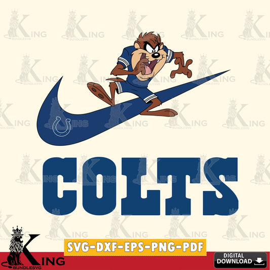 Indianapolis Colts Taz Football Nike Cut file  , Digital Download , Instant Download, Looney Tunes svg, Football svg