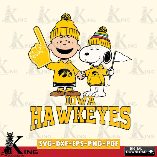 Iowa Hawkeyes Peanuts Fan Gear SVG, Cricut, Cut file  , Digital Download , Instant Download, Peanuts svg, NCAA svg, Football svg, Sport svg