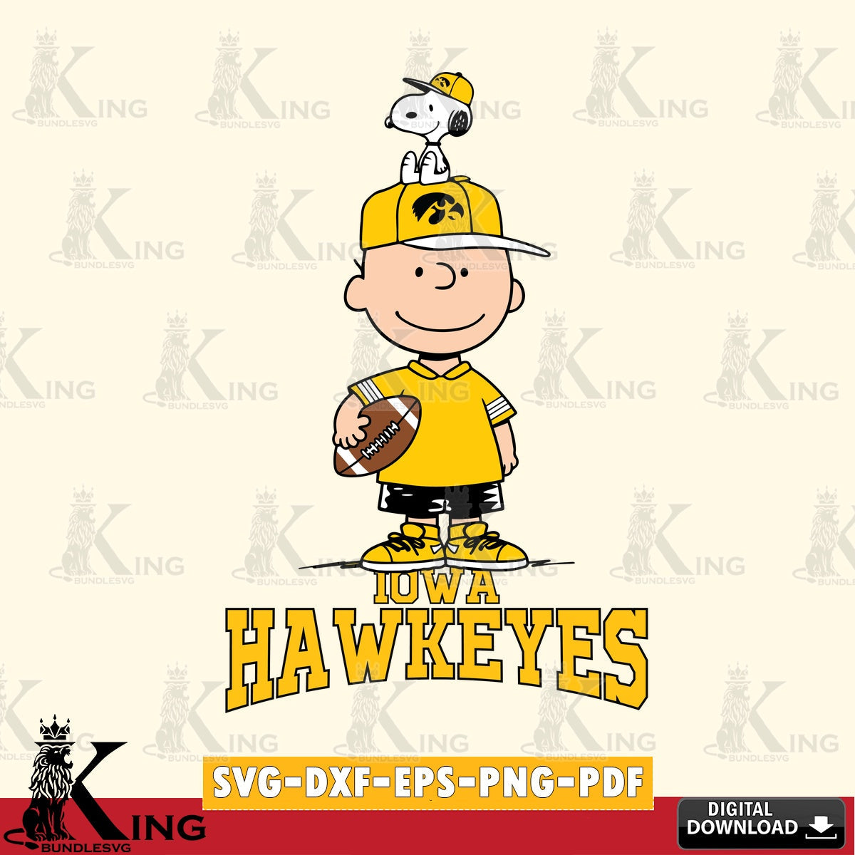 Iowa Hawkeyes Peanuts Football Rugby SVG, Cricut, Cut file  , Digital Download , Instant Download, Peanuts svg, NCAA svg, Football svg, Sport svg