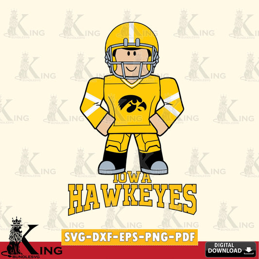 Iowa Hawkeyes Roblox Cool Football SVG file , NCAA Cricut,  File cut , Digital Download , PDF File