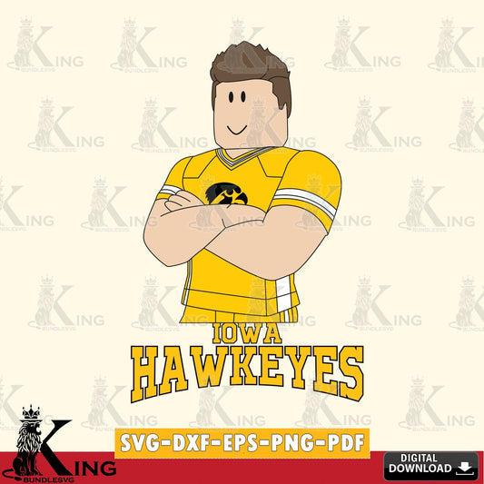 Iowa Hawkeyes Roblox Football SVG file , NCAA Cricut,  File cut , Digital Download , PDF File