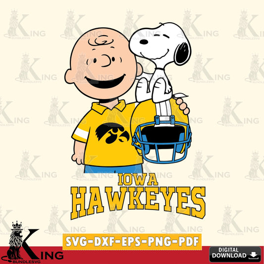 Iowa Hawkeyes Snoopy On Helmet SVG, Cricut, Cut file  , Digital Download , Instant Download, Peanuts svg, NCAA svg, Football svg, Sport svg