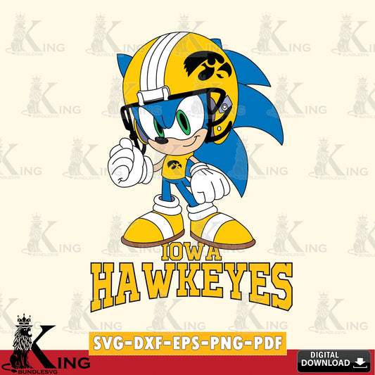 Iowa Hawkeyes Sonic Football Mascot SVG file, Vector , Digital Download , PDF File , Instant Download