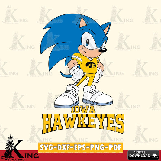 Iowa Hawkeyes Sonic Football Star Mascot SVG file, Vector , Digital Download , PDF File , Instant Download