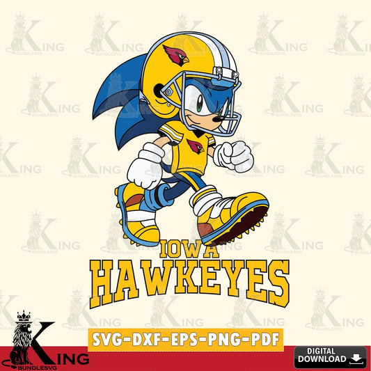 Iowa Hawkeyes Sonic Ready Football SVG file, Vector , Digital Download , PDF File , Instant Download