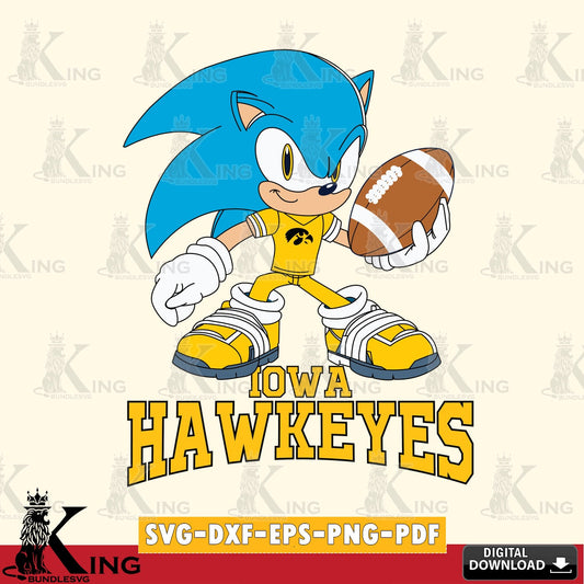 Iowa Hawkeyes Sonic Rugby SVG file, Vector , Digital Download , PDF File , Instant Download