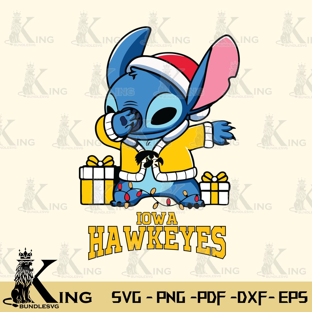 Iowa Hawkeyes Stitch Merry Christmas Svg Eps Dxf Png File, Digital Download