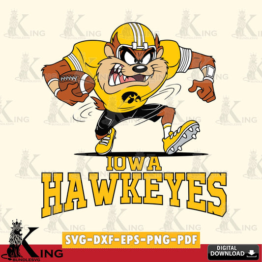 Iowa Hawkeyes Taz Football Helmet SVG file, Cut file  , Digital Download , Instant Download, Taz svg, NCAA svg