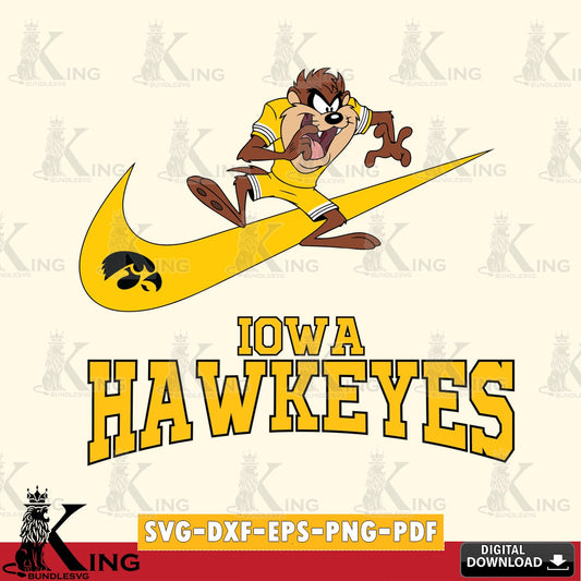 Iowa Hawkeyes Taz Football Nike SVG file, Cut file  , Digital Download , Instant Download, Taz svg, NCAA svg