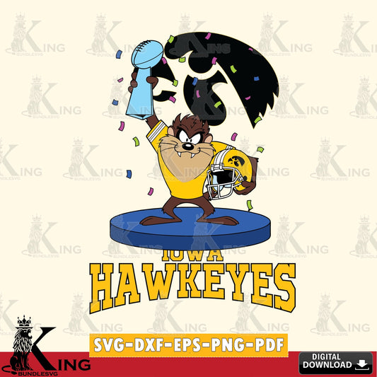 Iowa Hawkeyes Taz Trophy Podium SVG file, Cut file  , Digital Download , Instant Download, Taz svg, NCAA svg