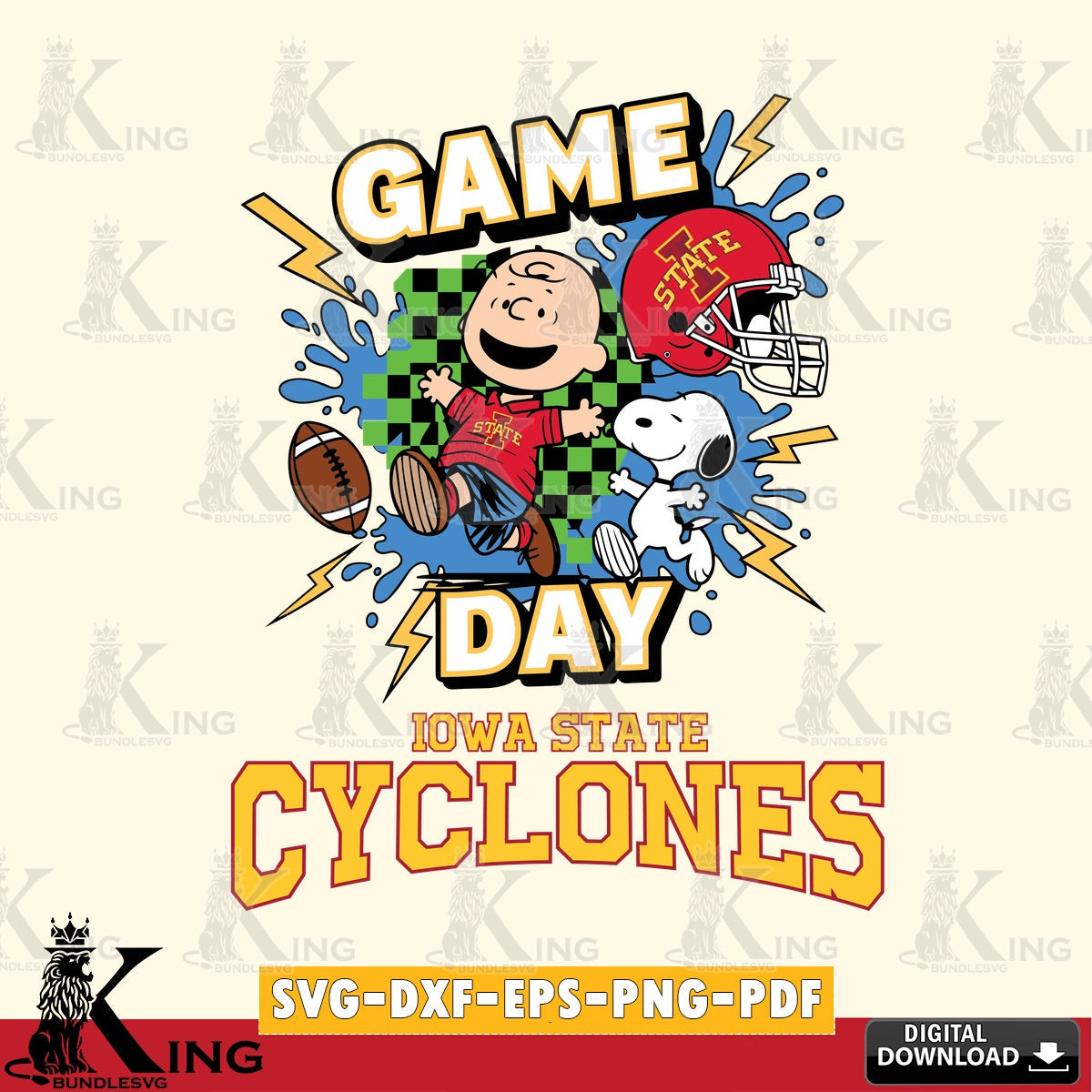 Iowa State Cyclones Game Day Peanuts SVG, Cricut, Cut file  , Digital Download , Instant Download, Peanuts svg, NCAA svg, Football svg, Sport svg