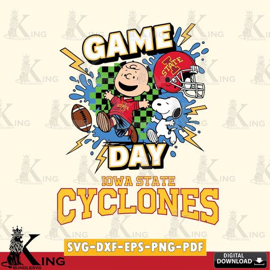 Iowa State Cyclones Game Day Peanuts SVG, Cricut, Cut file  , Digital Download , Instant Download, Peanuts svg, NCAA svg, Football svg, Sport svg