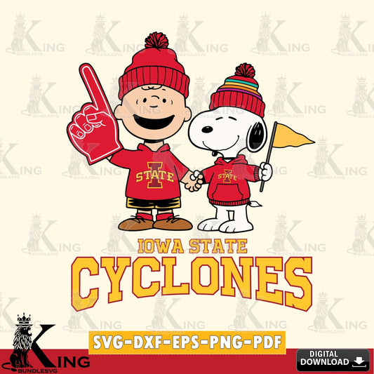 Iowa State Cyclones Peanuts Fan Gear SVG, Cricut, Cut file  , Digital Download , Instant Download, Peanuts svg, NCAA svg, Football svg, Sport svg