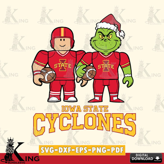 Iowa State Cyclones Roblox & Grinch Football SVG file , NCAA Cricut,  File cut , Digital Download , PDF File