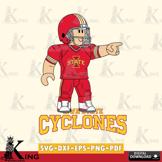 Iowa State Cyclones Roblox Player Football SVG file , NCAA Cricut,  File cut , Digital Download , PDF File