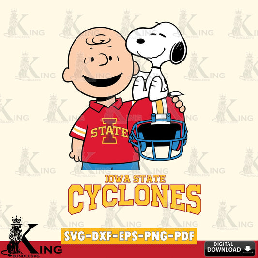 Iowa State Cyclones Snoopy On Helmet SVG, Cricut, Cut file  , Digital Download , Instant Download, Peanuts svg, NCAA svg, Football svg, Sport svg