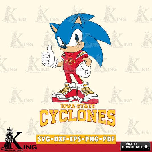 Iowa State Cyclones Sonic Like Football SVG file, Vector , Digital Download , PDF File , Instant Download