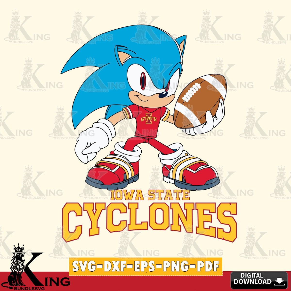 Iowa State Cyclones Sonic Rugby SVG file, Vector , Digital Download , PDF File , Instant Download