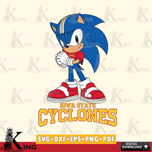 Iowa State Cyclones Sonic cute Football SVG file, Vector , Digital Download , PDF File , Instant Download