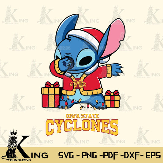 Iowa State Cyclones Stitch Merry Christmas Svg Eps Dxf Png File, Digital Download