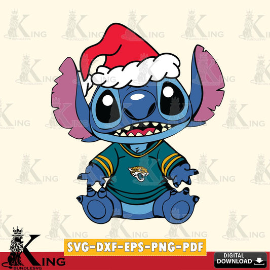 Jacksonville Jaguars Baby Stitch Christmas SVG, NFL for Cricut, Silhouette, Digital Download , file cut
