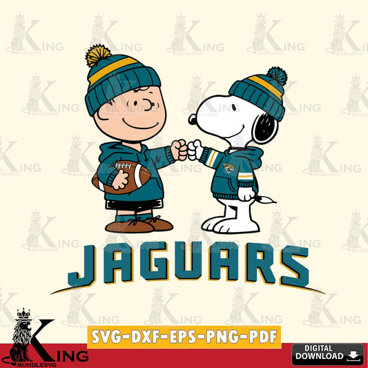 Jacksonville Jaguars CharlieBrown Football Fist Bump Cricut file , Cut file  , Digital Download , PDF File , Instant Download