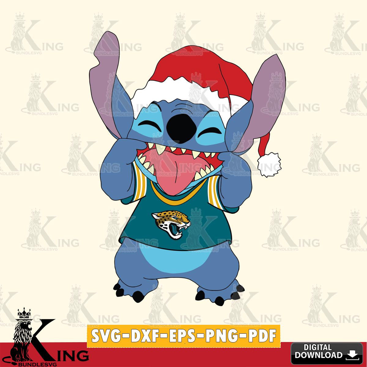Jacksonville Jaguars Christmas Stitch Disney SVG, NFL for Cricut, Silhouette, Digital Download , file cut